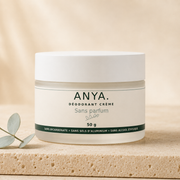 
مزيل العرق الكريمي ANYA. بدون عطر بحجم 50 غ، من الأمام
