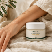 
استعمال مريح لكريم مزيل العرق ANYA. على بشرة حساسة