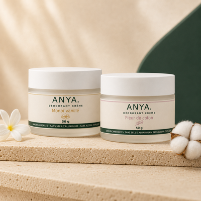 
باك الثنائي ANYA. من جوج مزيلات عرق كريمية بحجم 50 غ