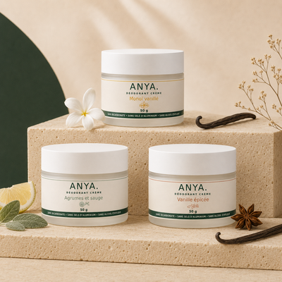 
باك الثلاثي ANYA. من ثلاثة مزيلات عرق كريمية بحجم 50 غ
